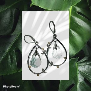 Christie Brinkley drop crystal earrings